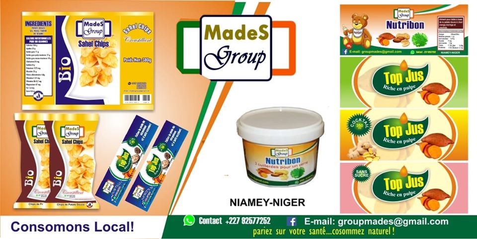 Vue des produits proposés par Made'S Group