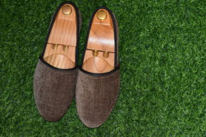 Chaussures Hana, faites à base de pagne tissé